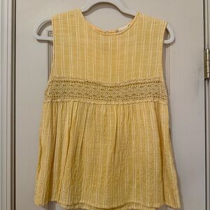 Altar'd State Yellow Striped Top